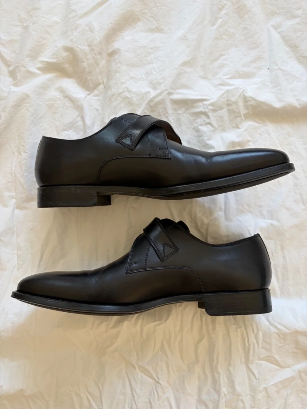 Magnanni Black Monkstrap Shoes - 10M